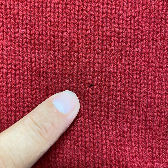 Vintage Polo Ralph Lauren 100% Lambswool Sweater Men's XL Red 1 /4 Zip Pullover - Picture 4 of 12